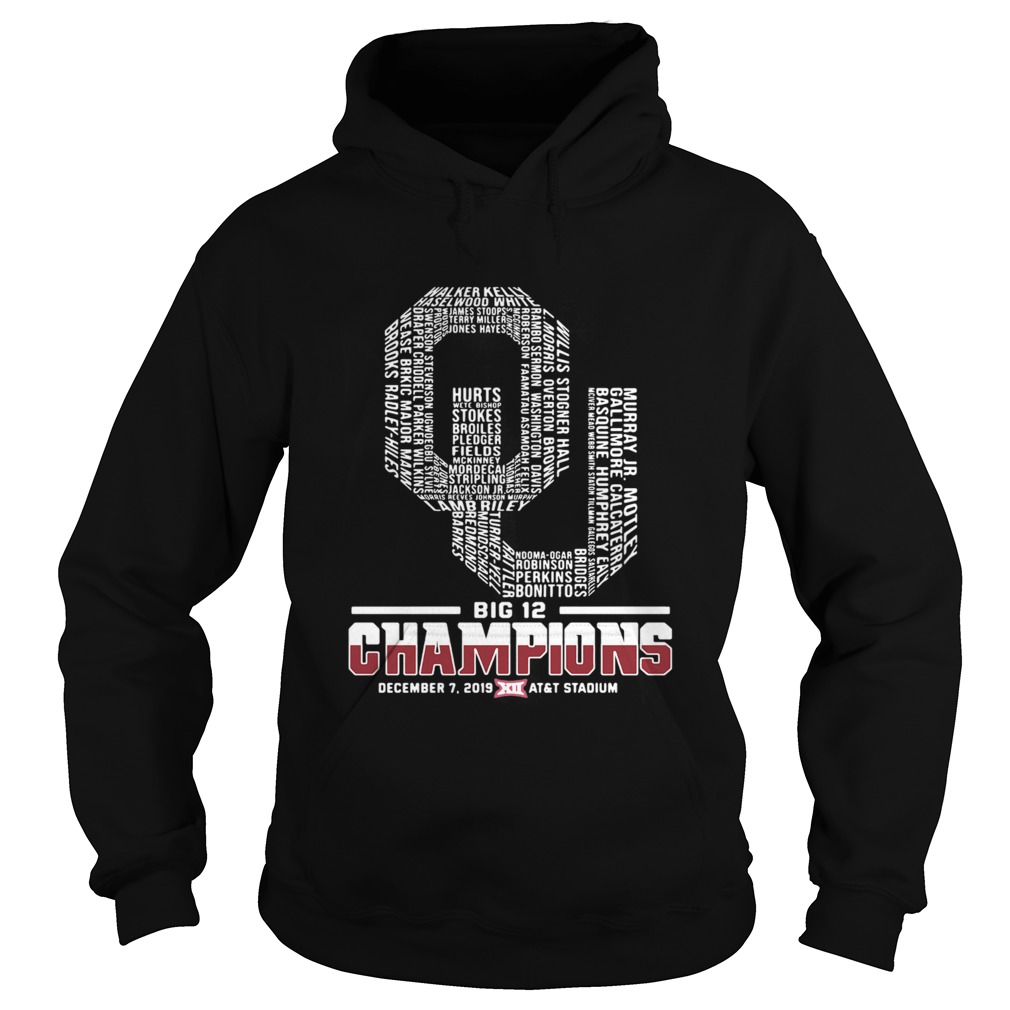 Oklahoma Sooners football Players Big 12 Champions AT&T Stadium shirt