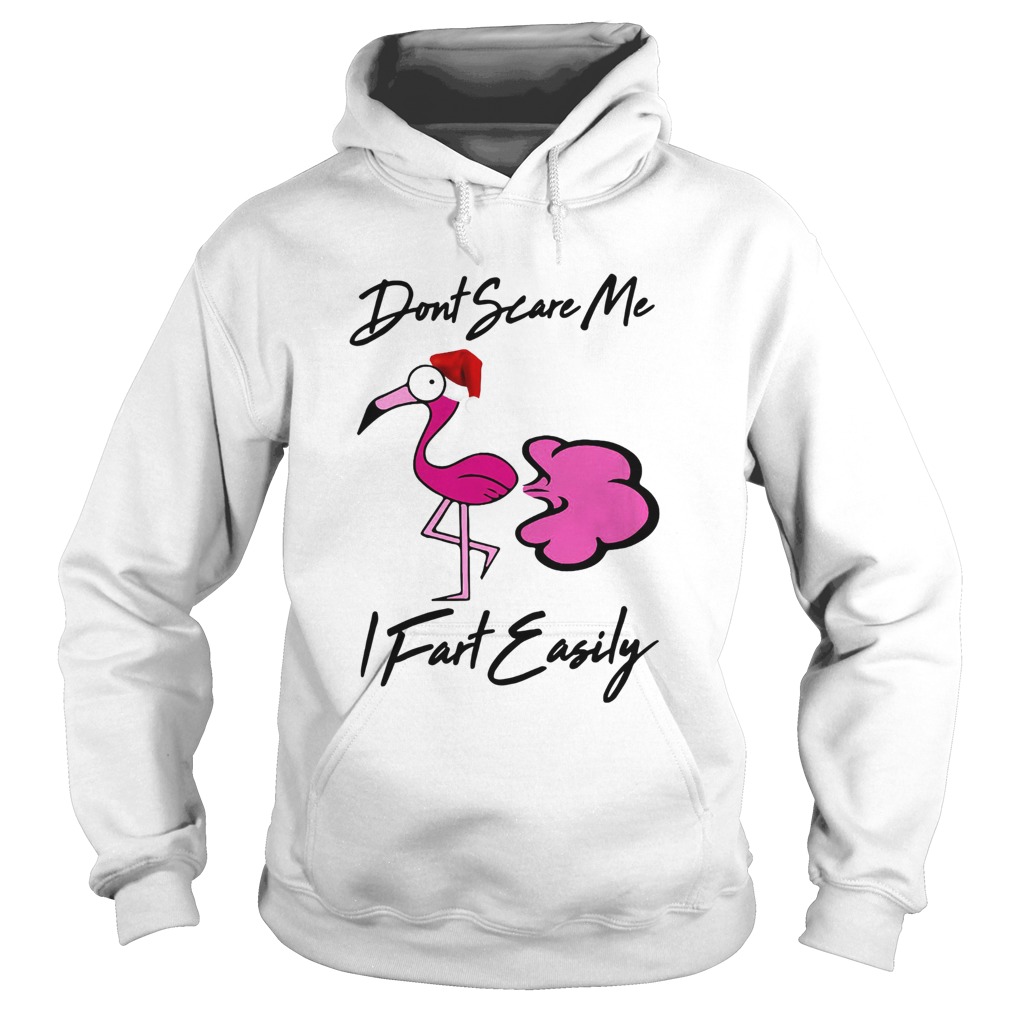 Flamingo Dont Scare Me I Fart Easily Christmas Shirt