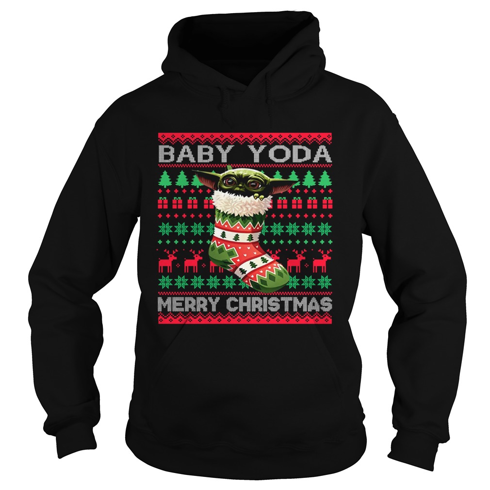 Socks Baby Yoda Merry Christmas Ugly Christmas shirt