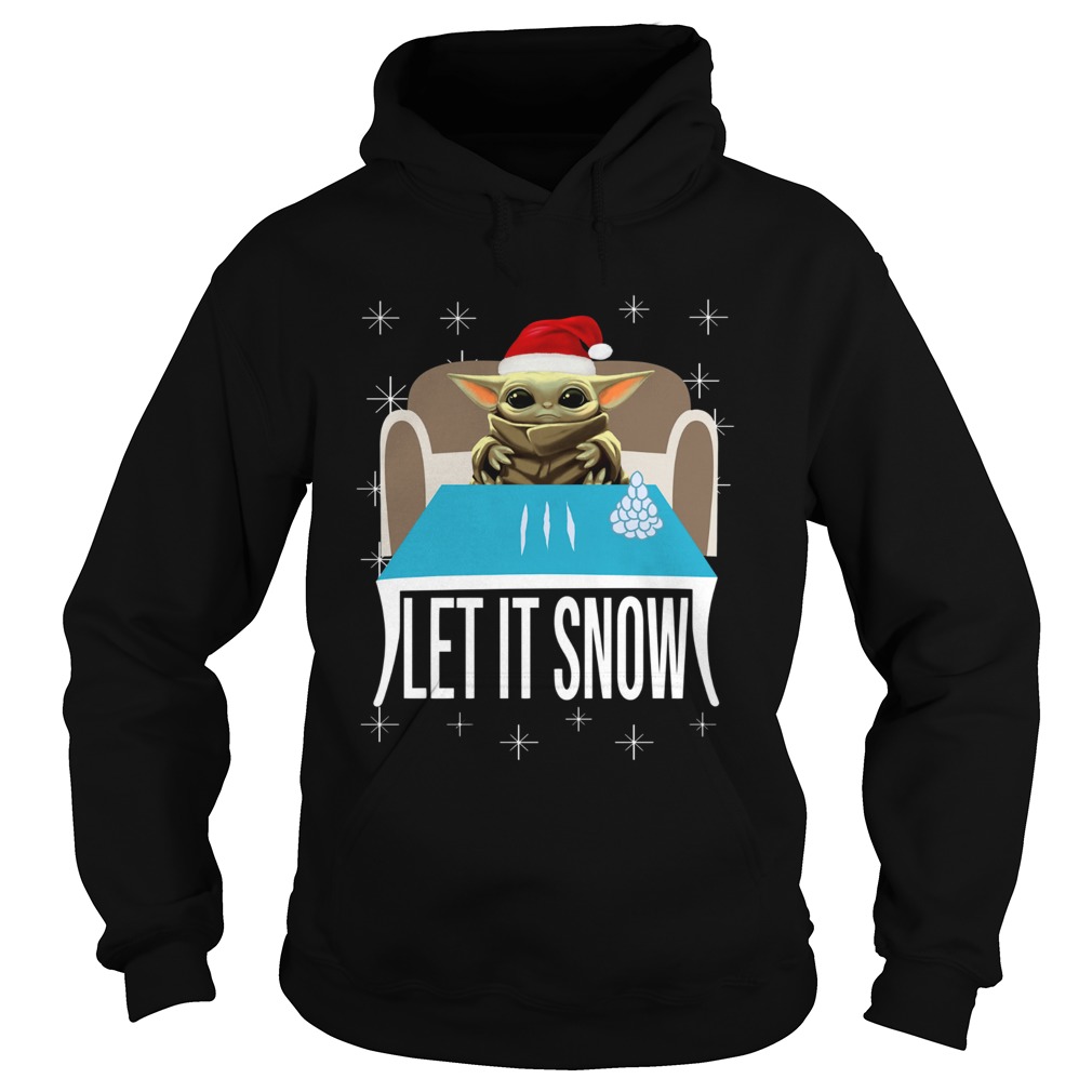 Santa Baby Yoda Let It Snow Christmas Shirt