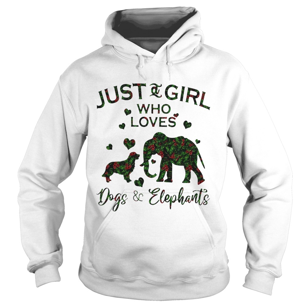 Just A Girl Who Loves Dog And Elephants Shirt