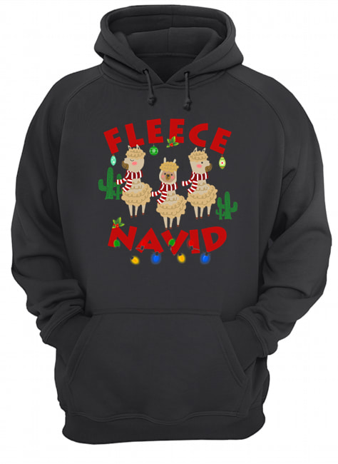 Fleece Navidad Llama Christmas Lights shirt