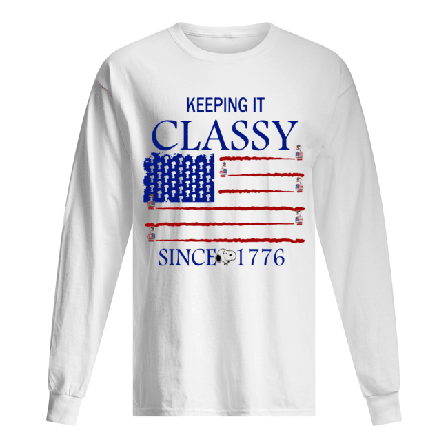 Keeping It Classy Sanoopy American Flag Since 1776 Shirt