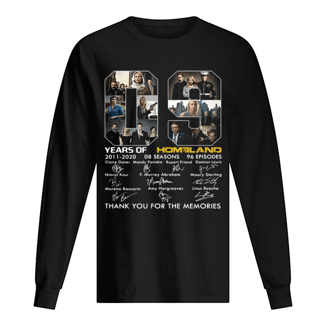 09 Years of Homeland thank you for the memories shirt 