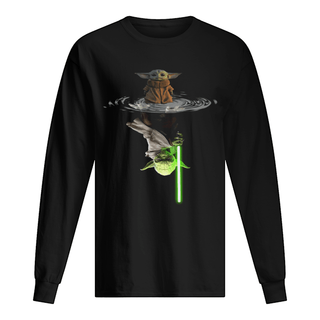 Star Wars Baby Yoda Water Reflection Mirror Yoda Shirt