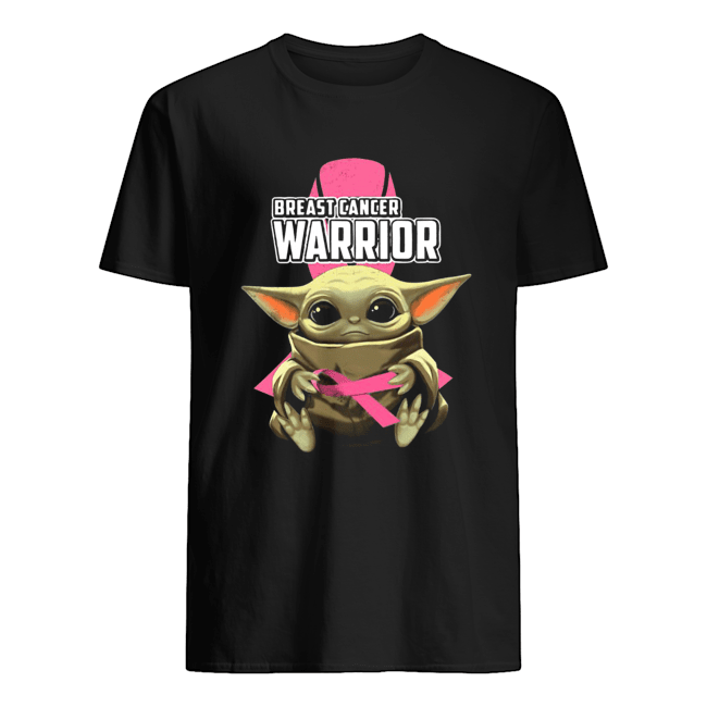 Baby Yoda Hug Breast Cancer Warrior Shirt