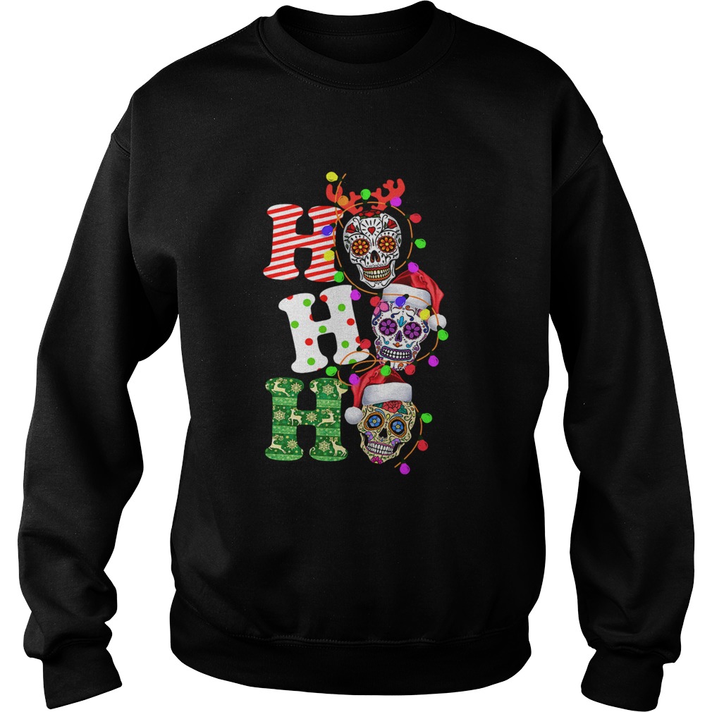 Sugar Skull Ho Ho Ho Christmas Shirt