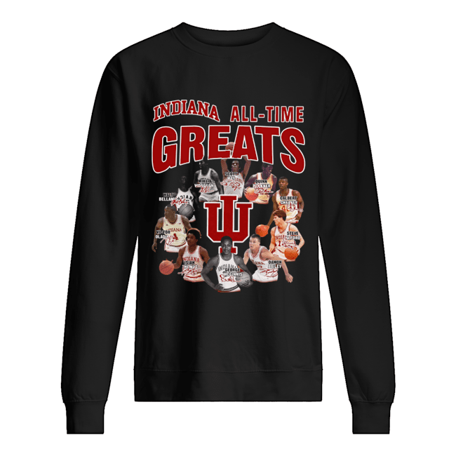 Indiana all time greatest players signatures shirt