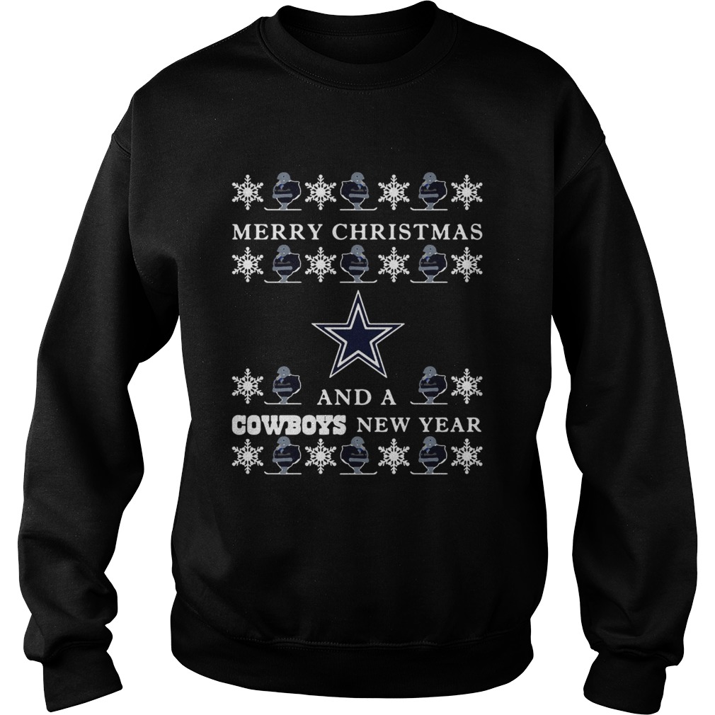 Ugly Merry Christmas and Dallas Cowboys shirt