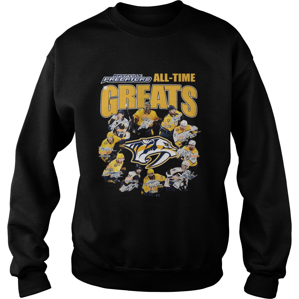 Nashville Predators All-time Greats Players Signatures shirt