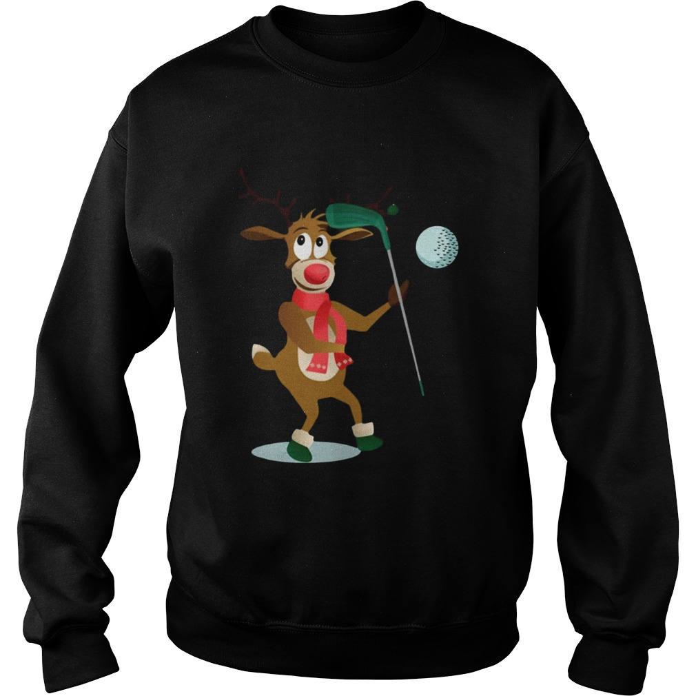 Reindeer Hockey Sports Christmas Sweatshirt