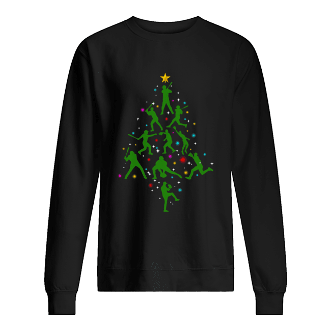 Xmas Baseball Christmas Tree shirt