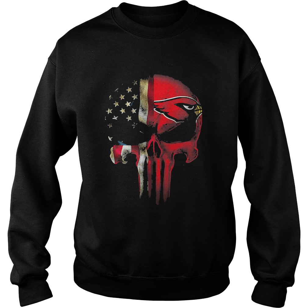 Skull American flag Arizona Cardinals Nfl shirt