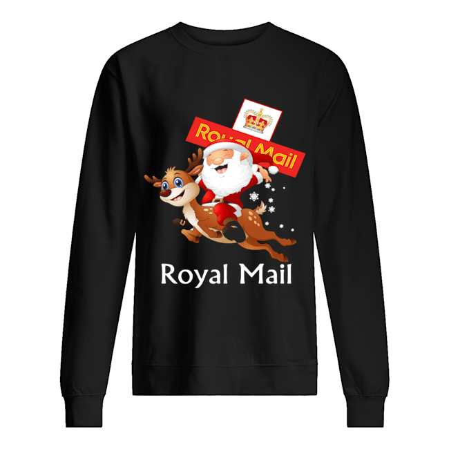 Santa Claus Riding Reindeer Royal Mail Shirt