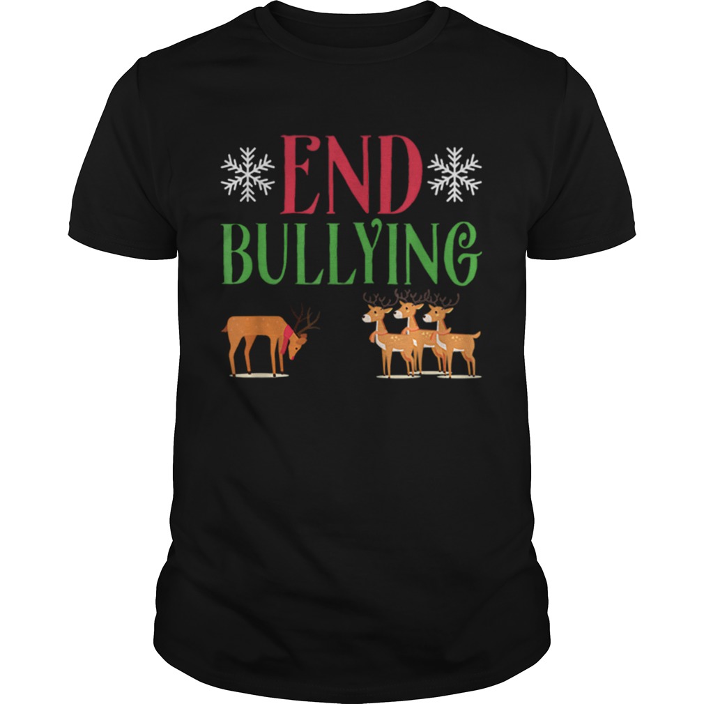 Beautiful End Bullying Rudolph Red Nose Reindeer Christmas sweater