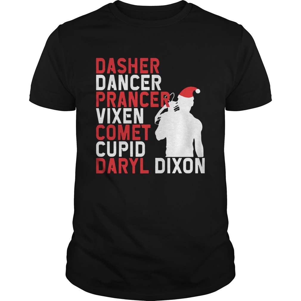 Dasher Dancer Prancer Comet Cupid Daryl Dixon shirt