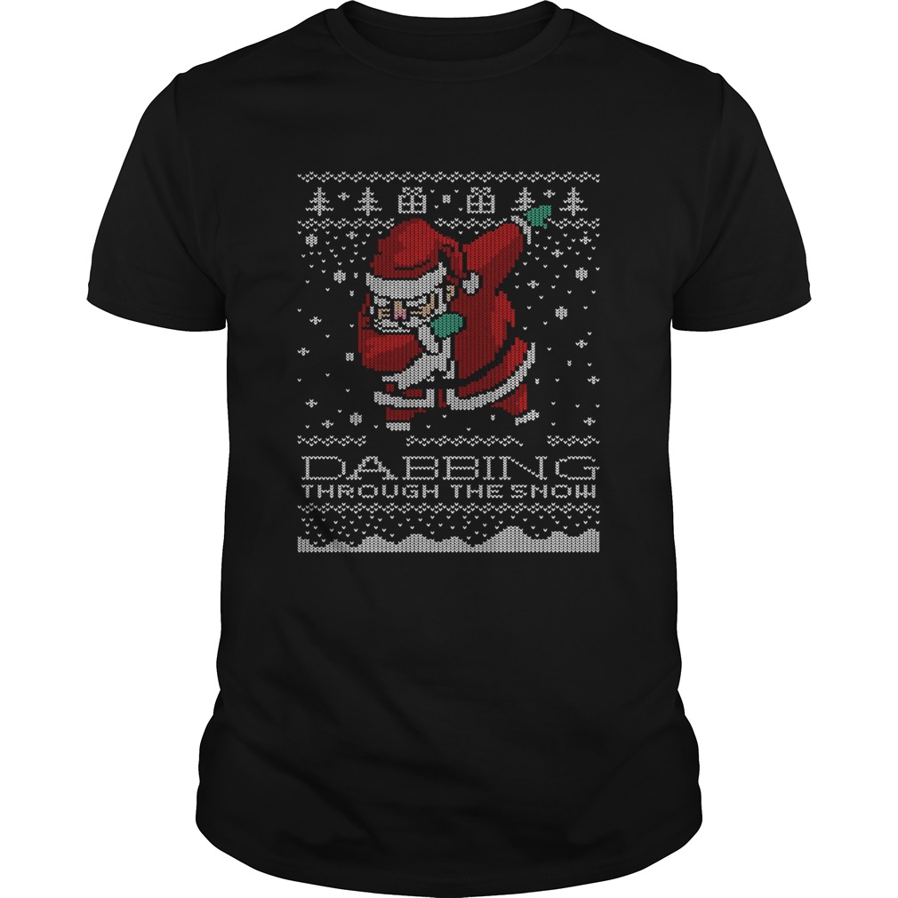 Dabbing Through The Snow Santa Ugly Christmas Sweatshirt