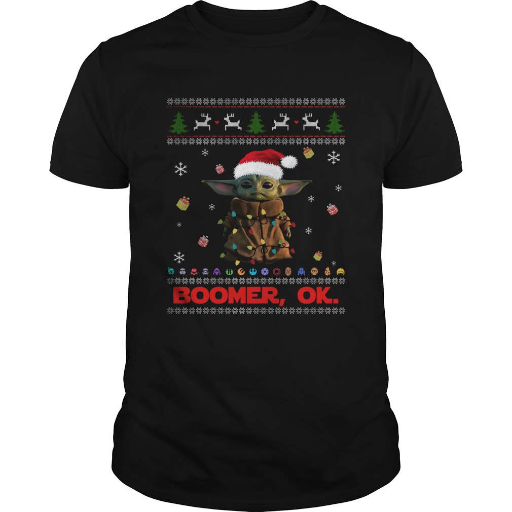 The Mandalorian Baby Yoda Boomer Ok ugly Christmas shirt