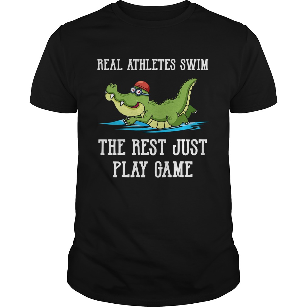 Baby crocodile Real Athletes Swim The First Just Play Game Shirt