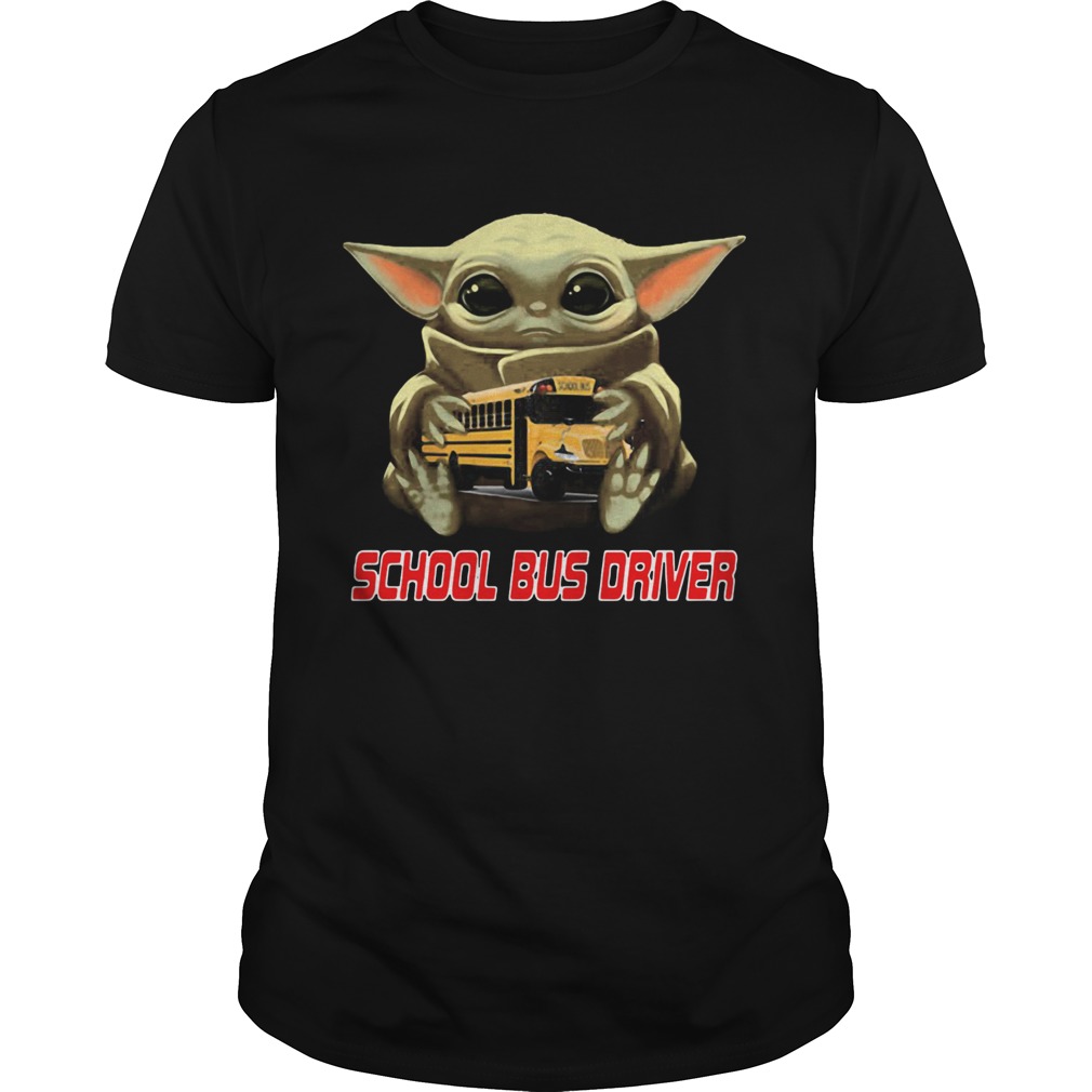 Star Wars Baby Yoda Hug School Bus Driver Shirt