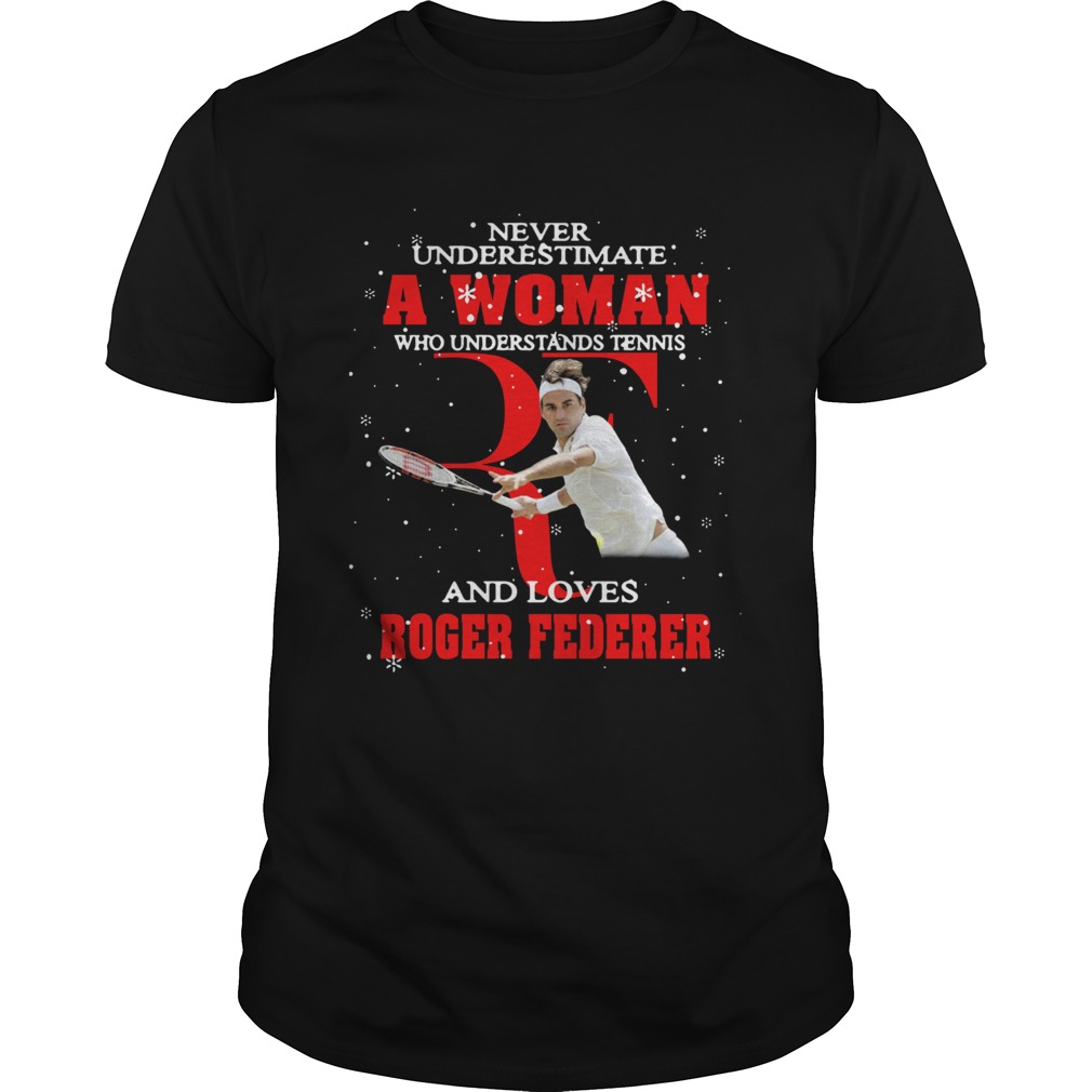 Never Underestimate A Woman Who Understands Tennis And Love Roger Federer Shirt