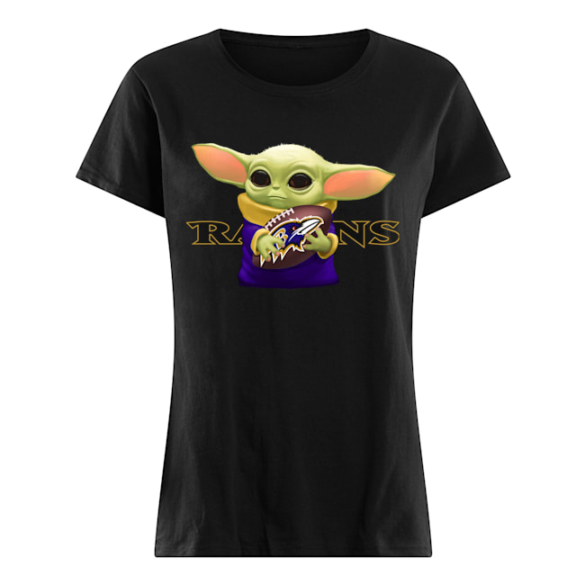 Star Wars Baby Yoda Hug Baltimore Ravens Shirt