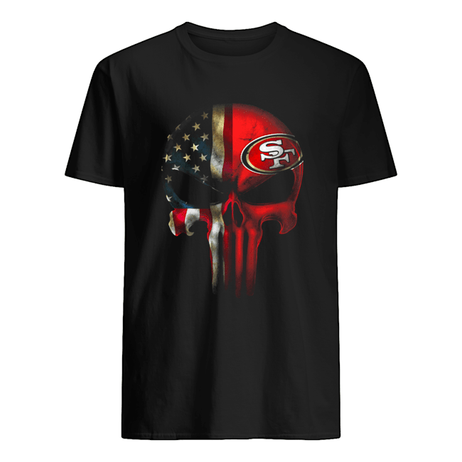 San Francisco 49ers Skull Punisher American Flag Shirt