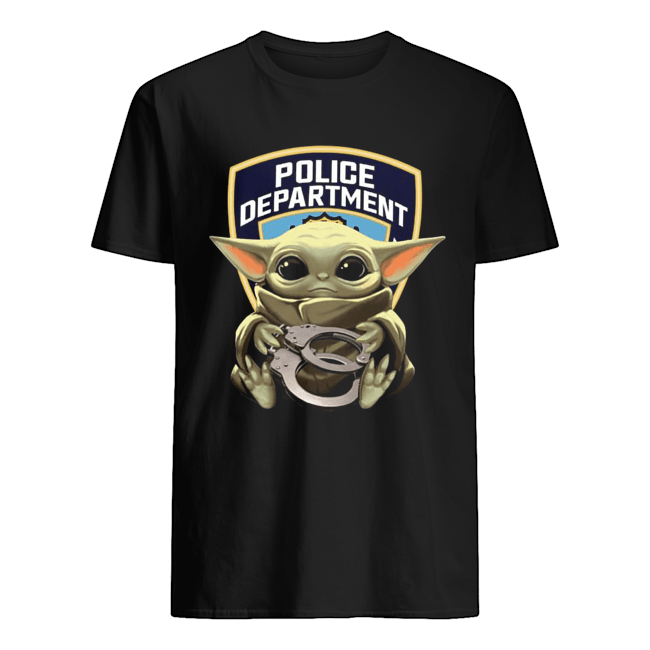 Baby Yoda Hug Police Department Shirt