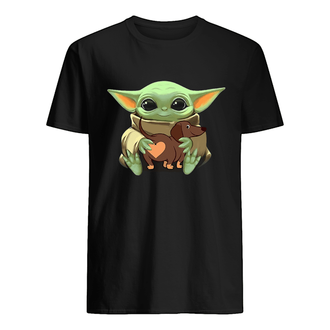 Baby Yoda Hugging Dachshund Shirt