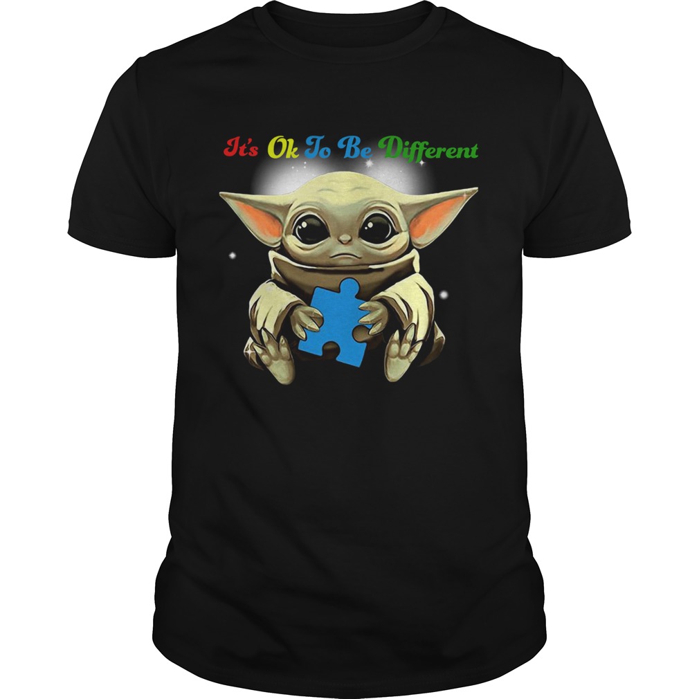 Baby Yoda Hug Autism It’s Oh To Be Different Shirt