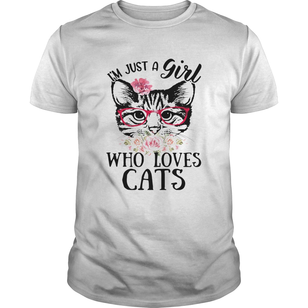 I’m Just A Girl Who Loves Cats Floral Shirt