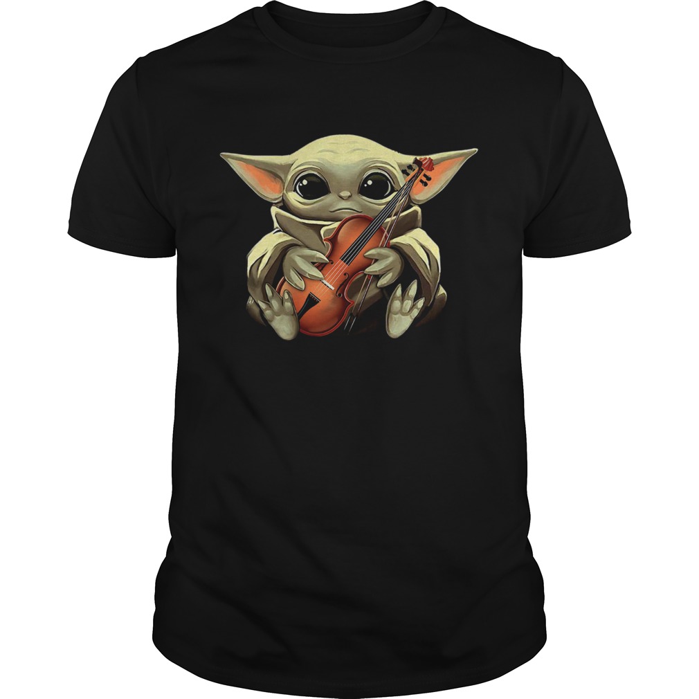 Baby Yoda Hugging Violin Shirt 