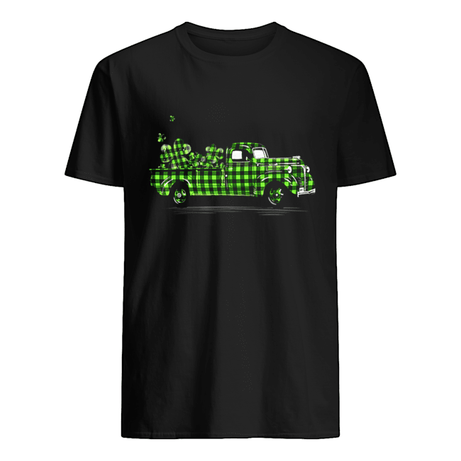 Buffalo Plaid Shamrock Pickup Truck Cute St Patricks Day shirt