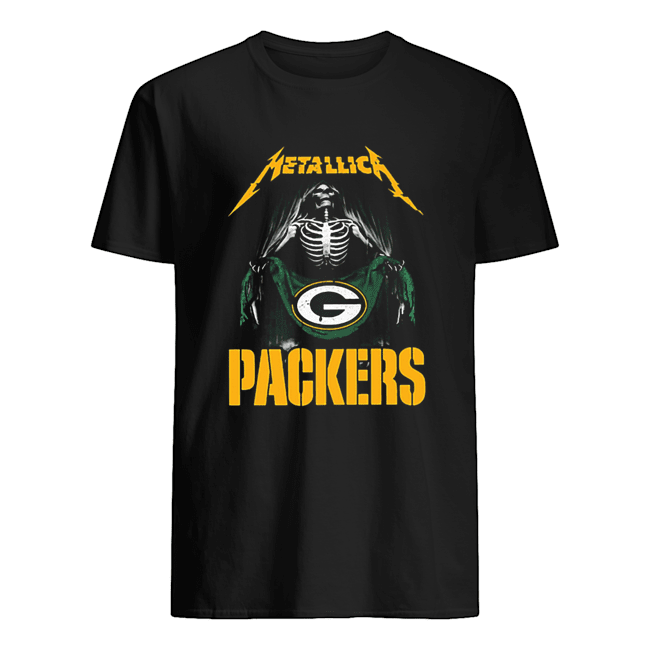 Metallica Skeleton Flag Green Bay Packers shirt