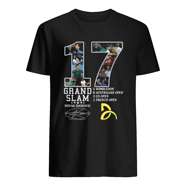 Novak Djokovic 17 Grand Slam Signatures shirt