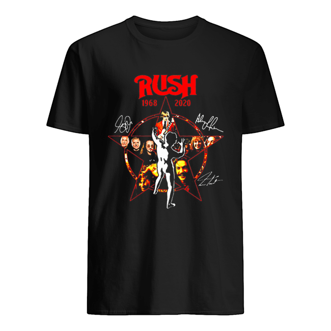 Rush 1968-2020 signatures autographed shirt