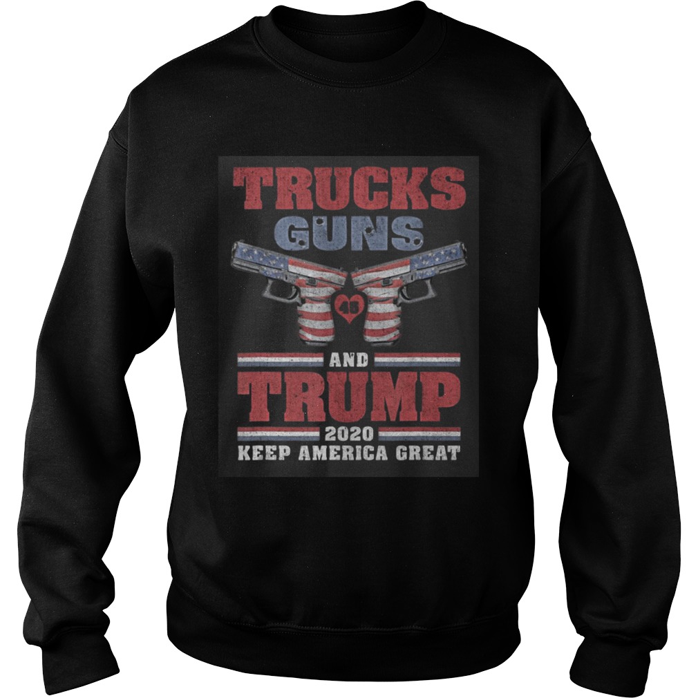 Trucks Guns and Trump 2020 keep America great shirt