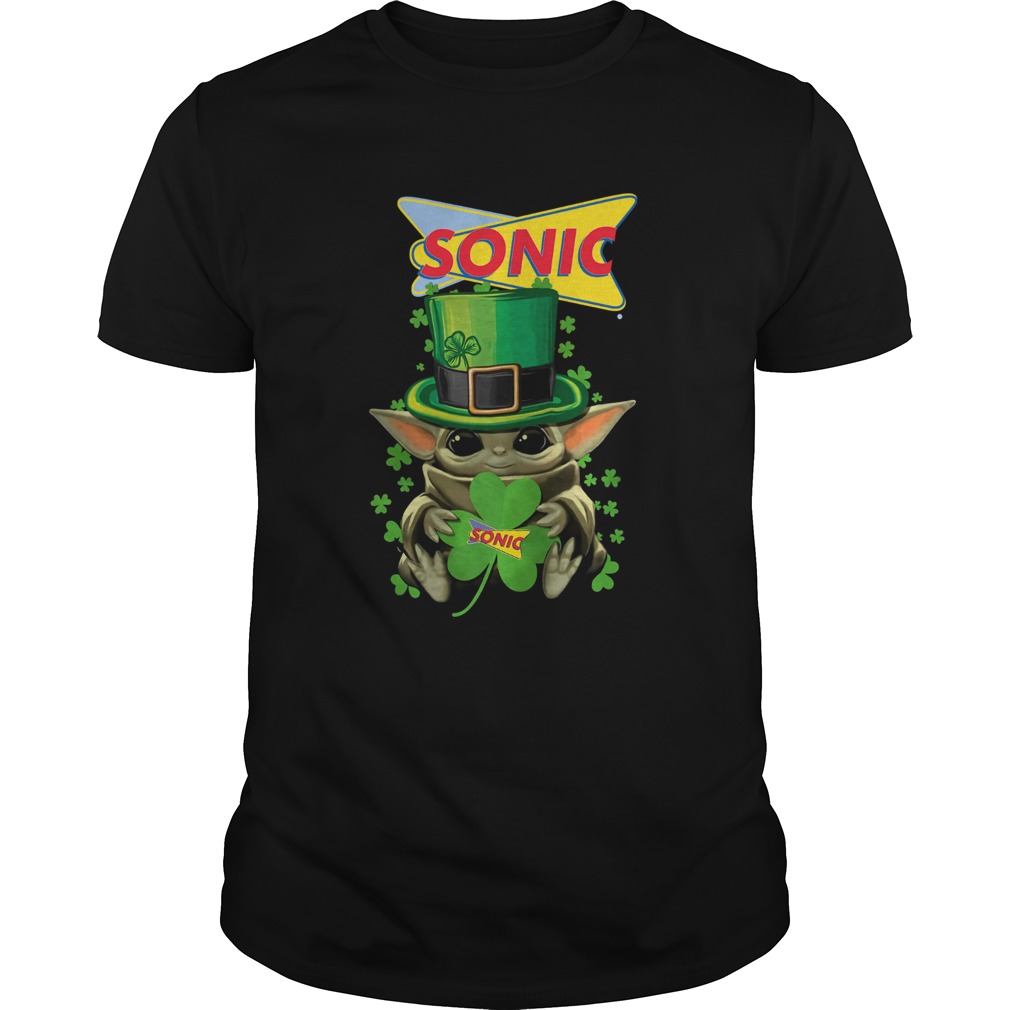 Baby Yoda Sonic Shamrock St. Patrick’s Day Shirt