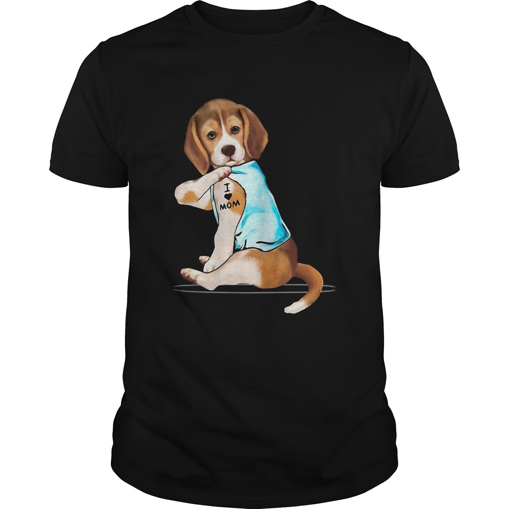 Beagle Tattoo I Love Mom Shirt