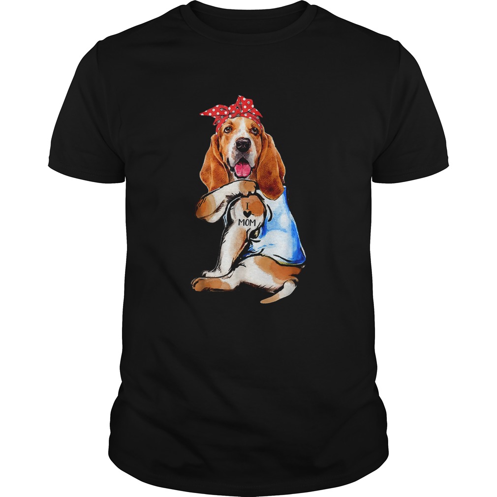 Dog Basset Hound I Love Mom Shirt