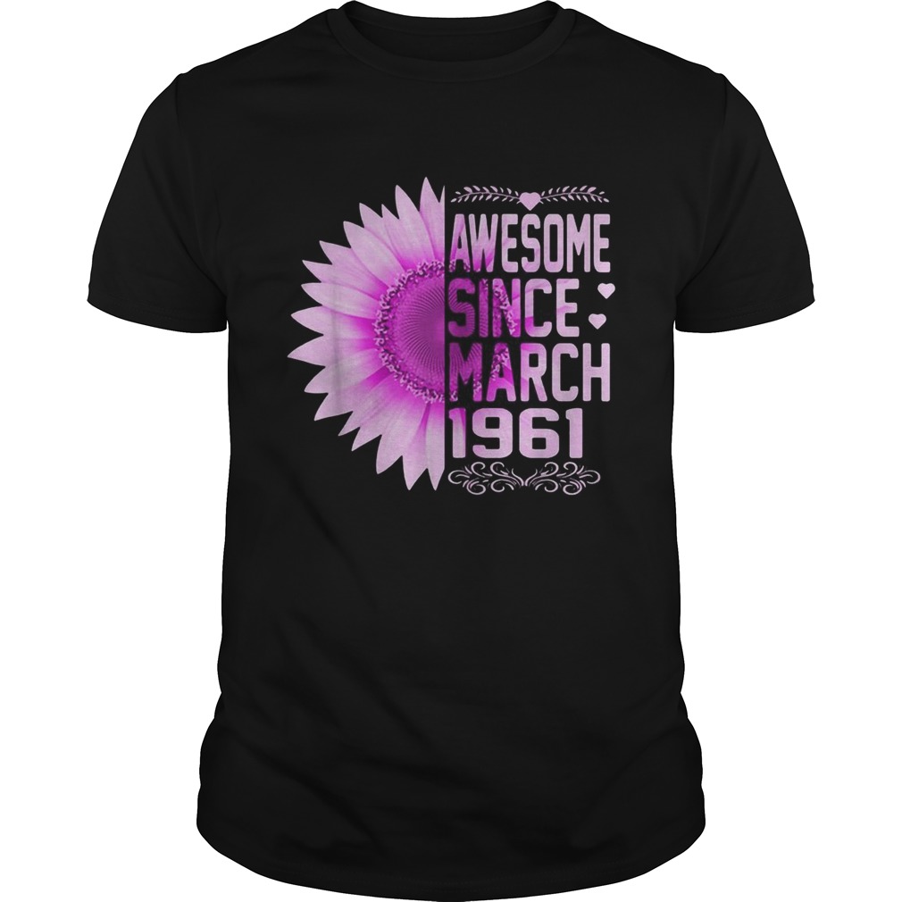 1583755066Awesome Since March 1961 59th Birthday shirt