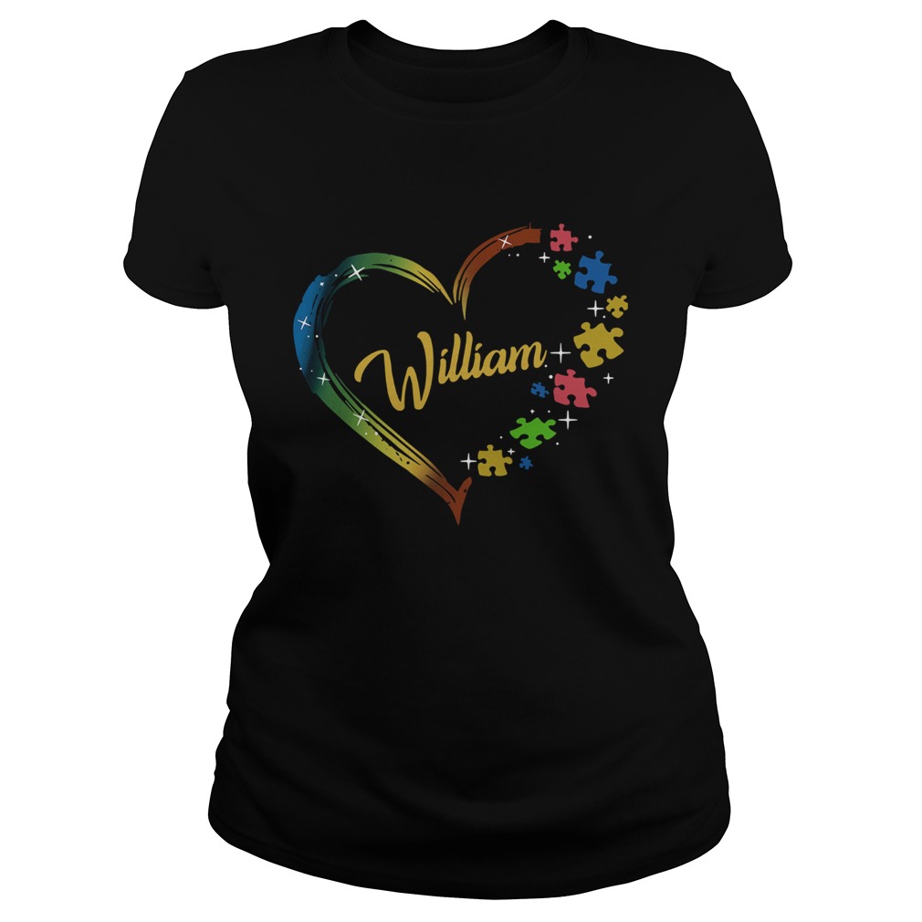 Autism Puzzle Heart Personalized Classic Ladies