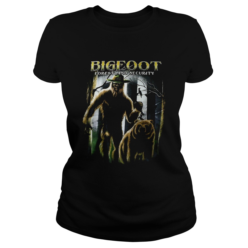 Bigfoot Forestland Security Bigfoot And Bear Version Classic Ladies