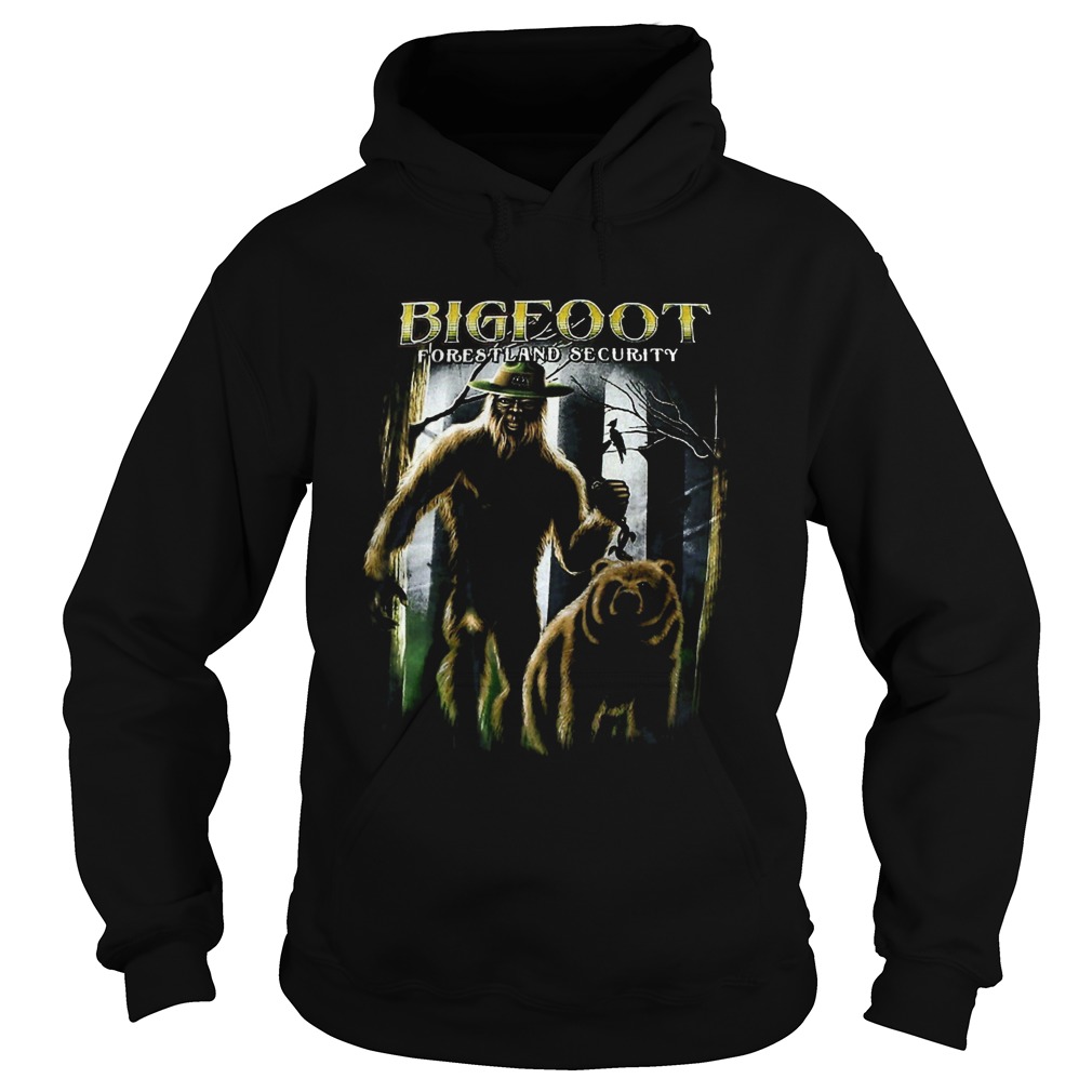 Bigfoot Forestland Security Bigfoot And Bear Version Hoodie