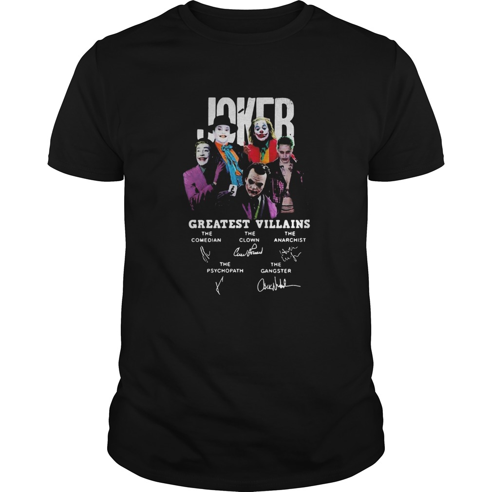 Joker greatest villains signatures shirt