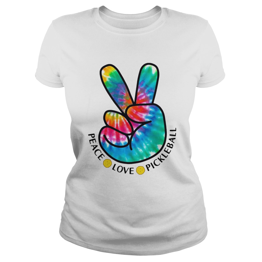 Peace Love Pickleball Groovy Tie Dye Classic Ladies