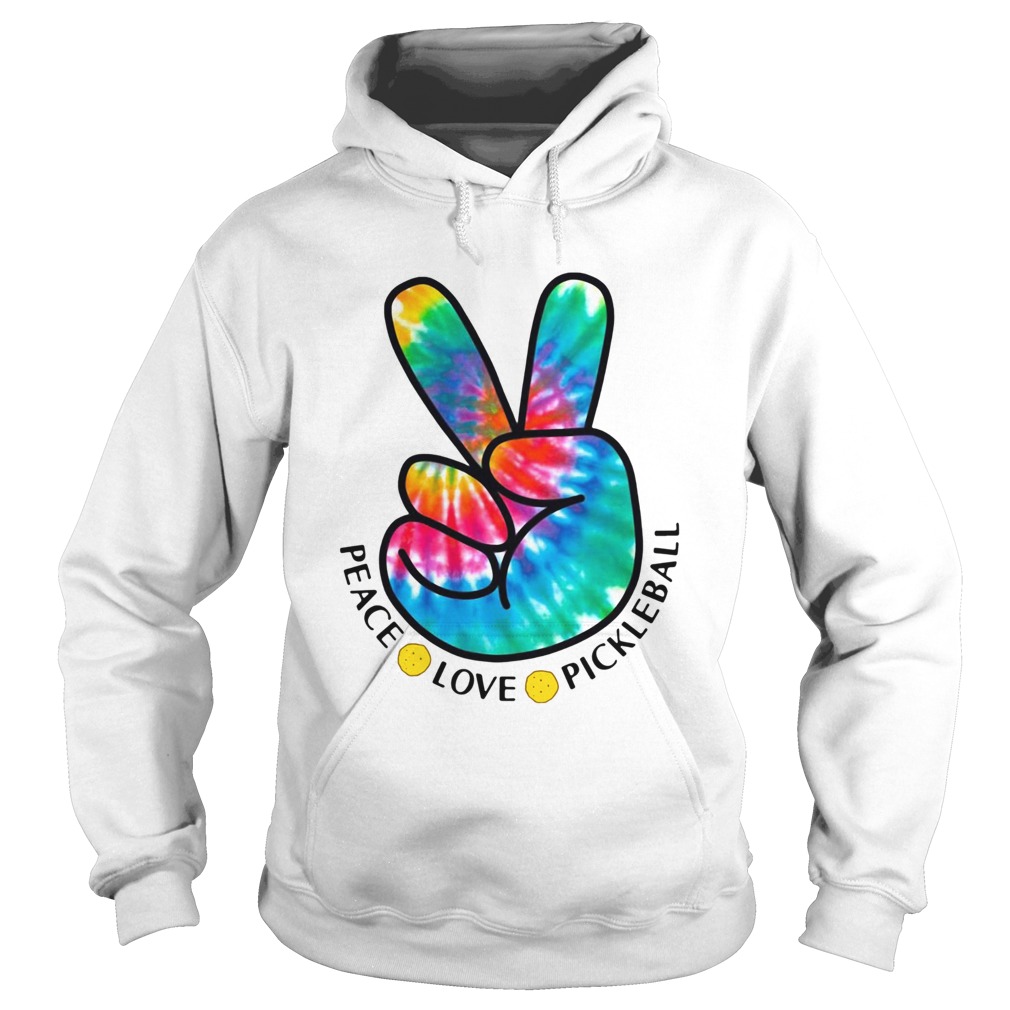 Peace Love Pickleball Groovy Tie Dye Hoodie