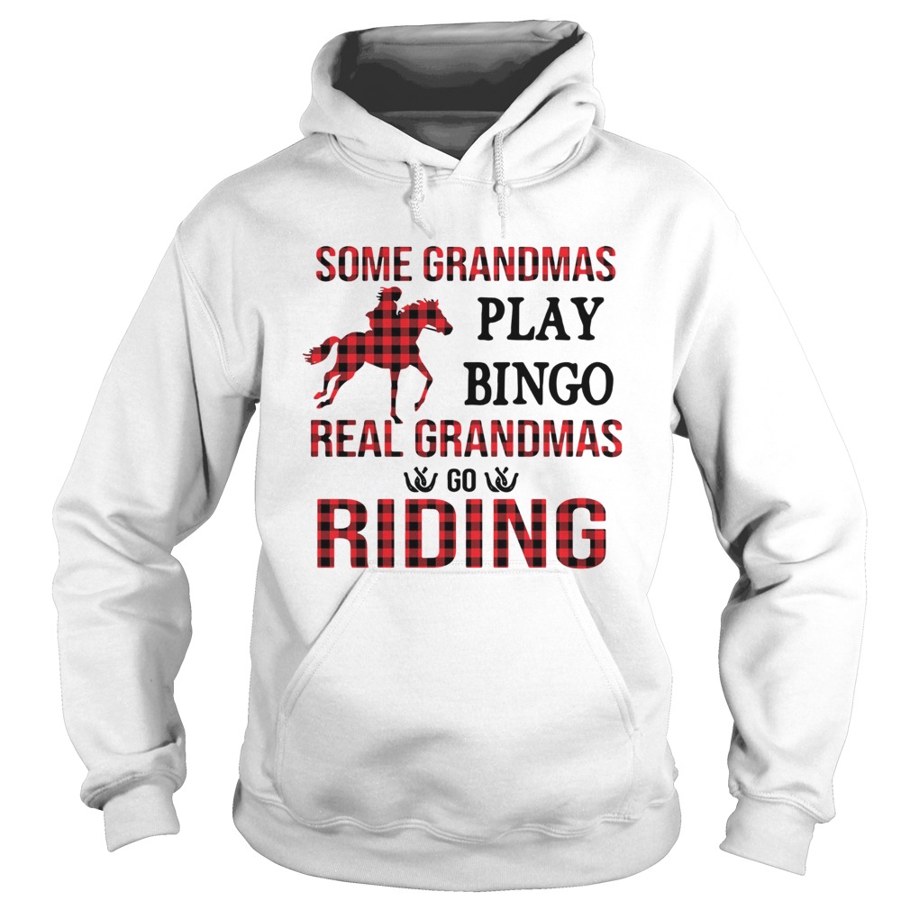 Some Grandmas Play Bingo Real Grandmas Go Riding Buffalo Plaid Hoodie