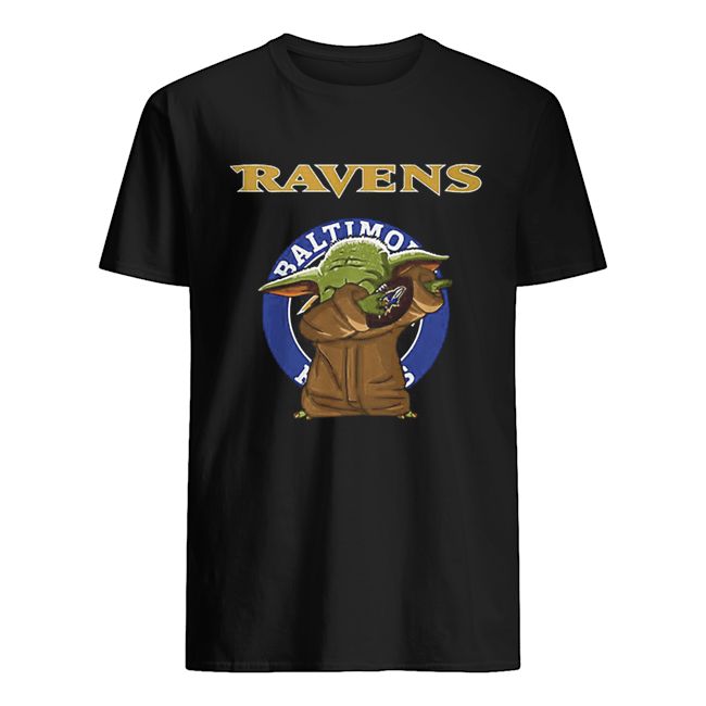 Baby Yoda Baltimore Ravens Logo Star Wars shirt