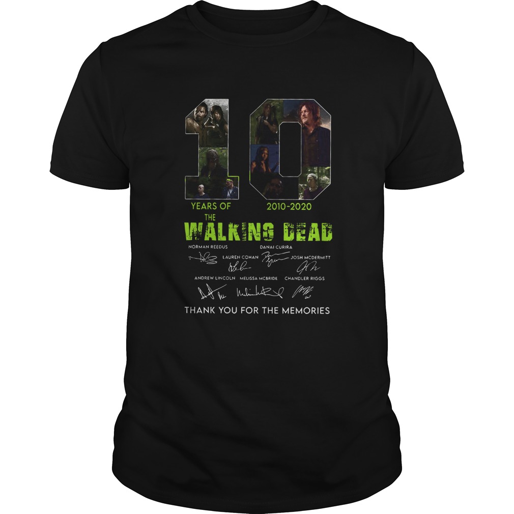 10 Years Of The Walking Dead 2010 2020 Anniversary shirt